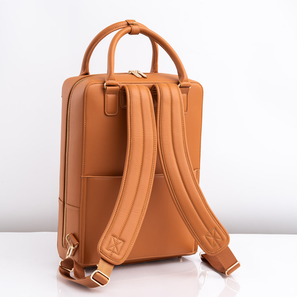 Laptop Tote/Backpack in Tan