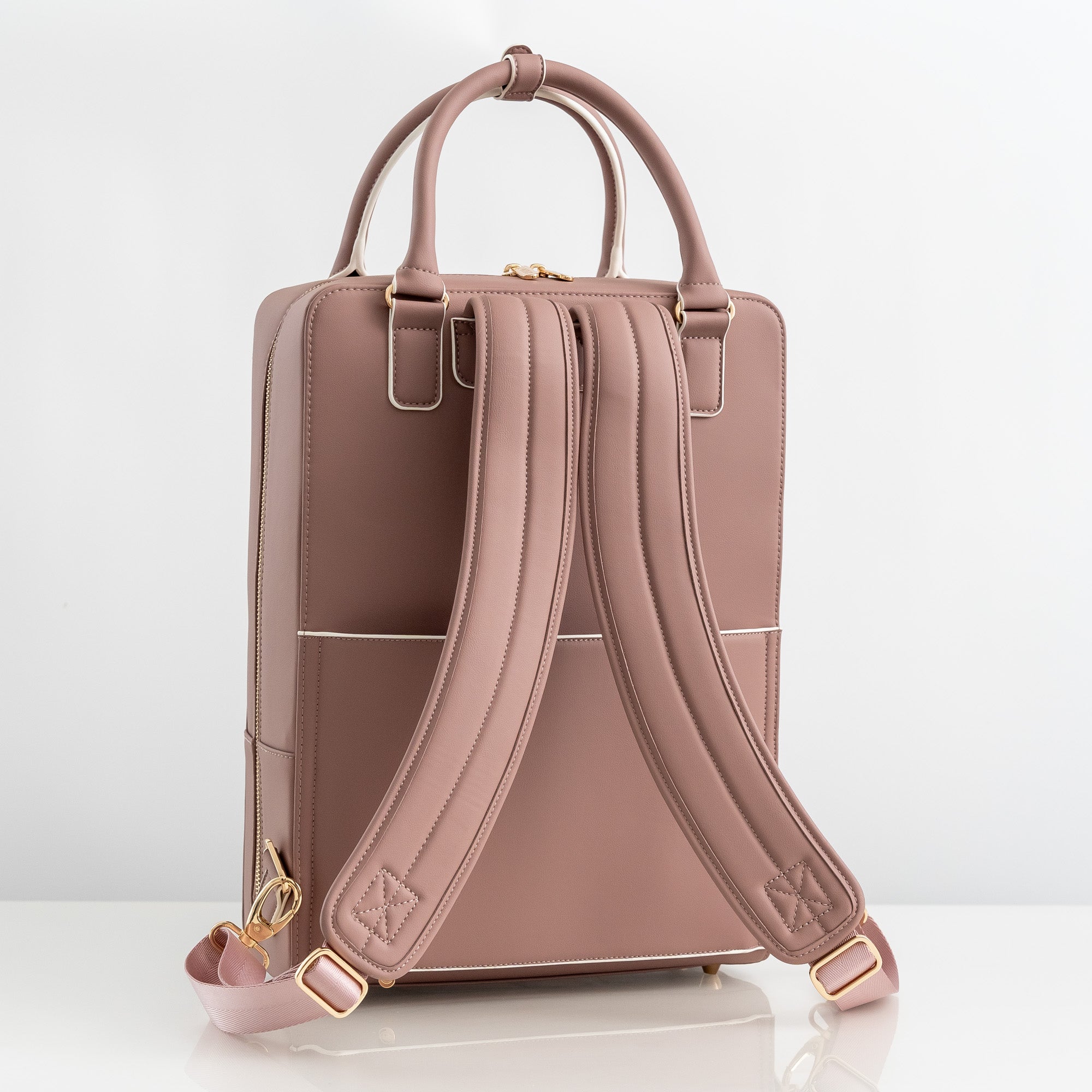 Luxury Women's Laptop Tote Bag in Pink White Detailing – Carter Bags