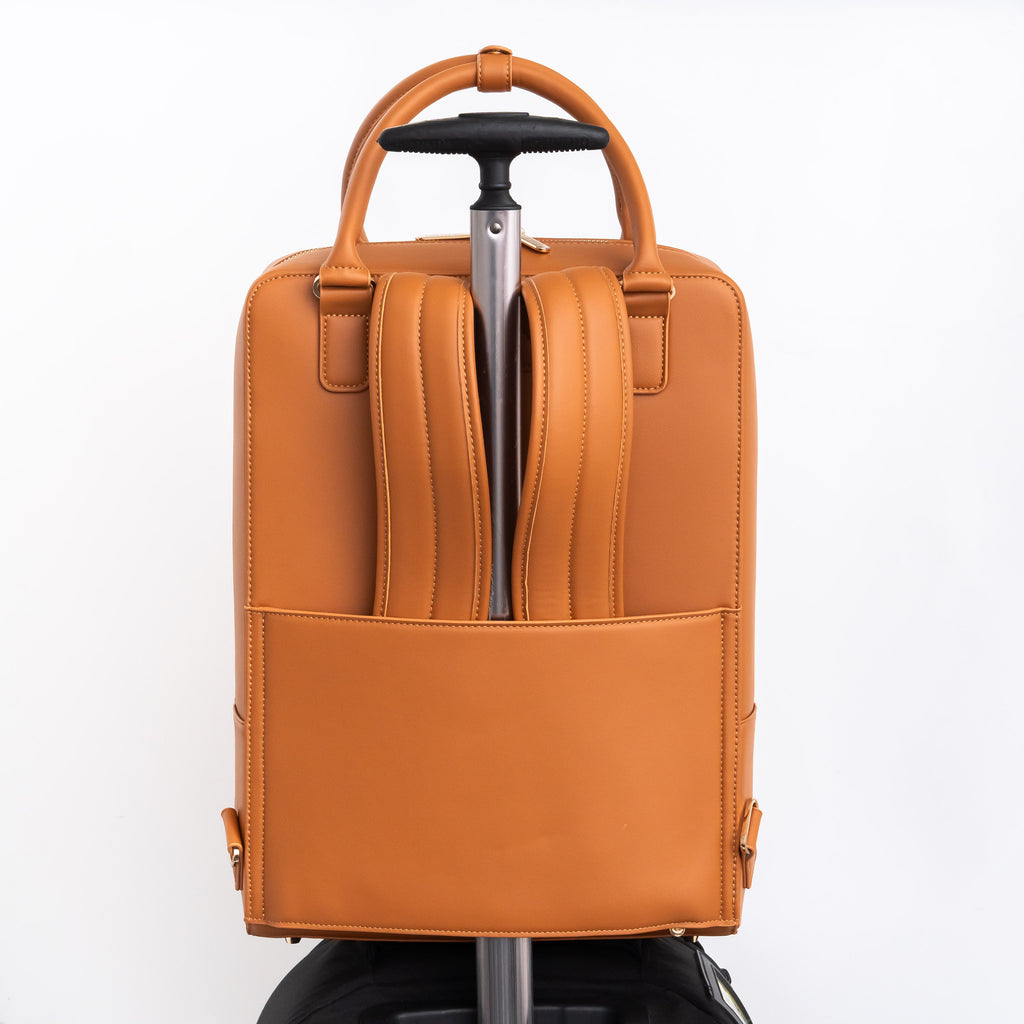 Laptop Tote/Backpack in Tan