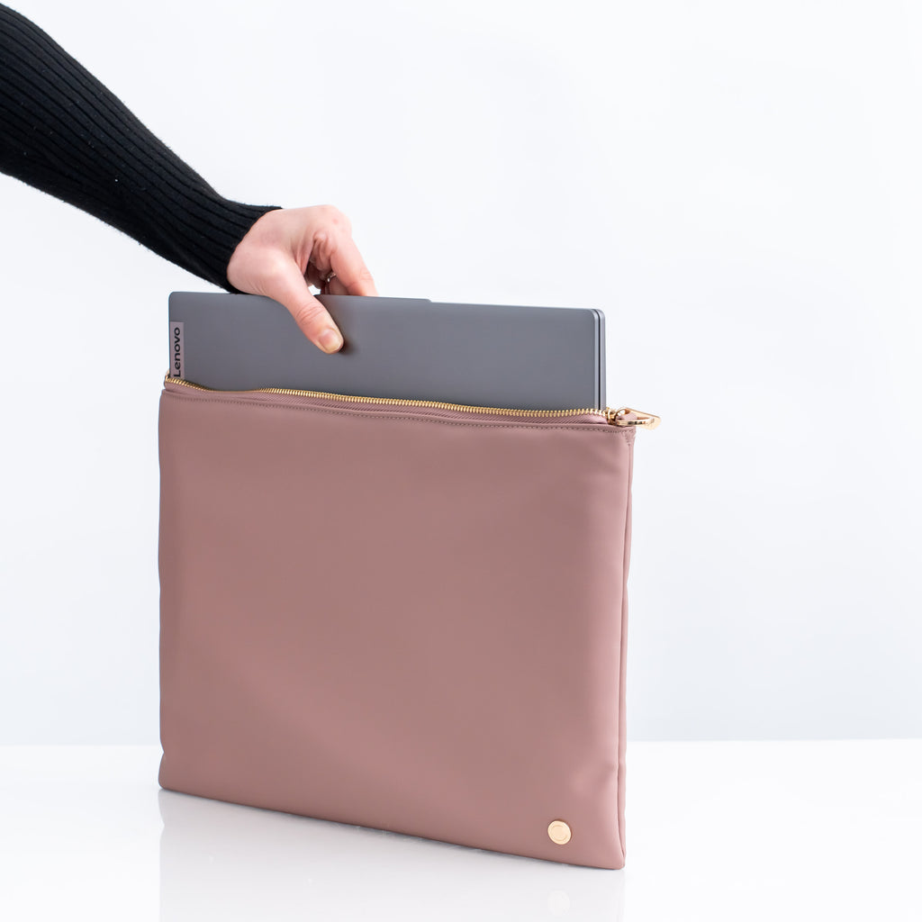 Laptop Tote Bag with Laptop Sleeve in Pink