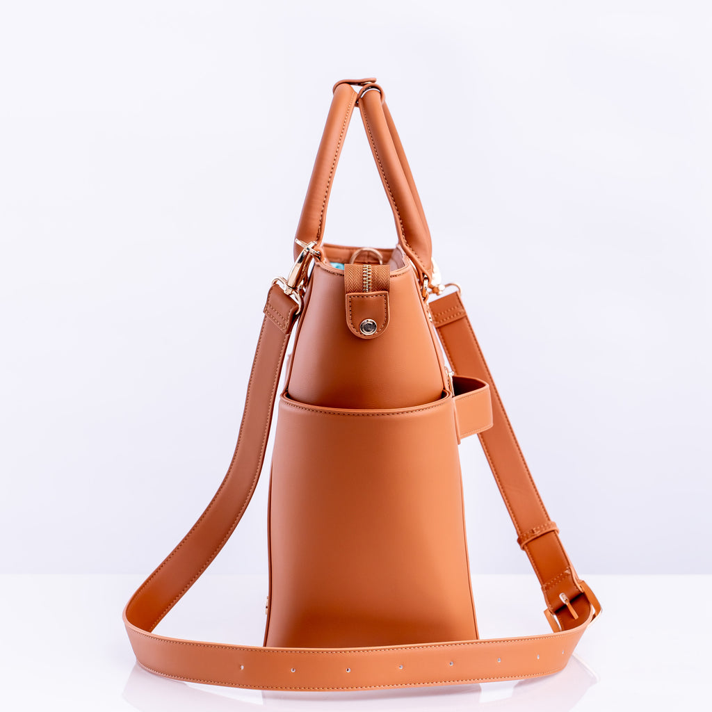 Laptop Tote Bag With Laptop Sleeve in Tan