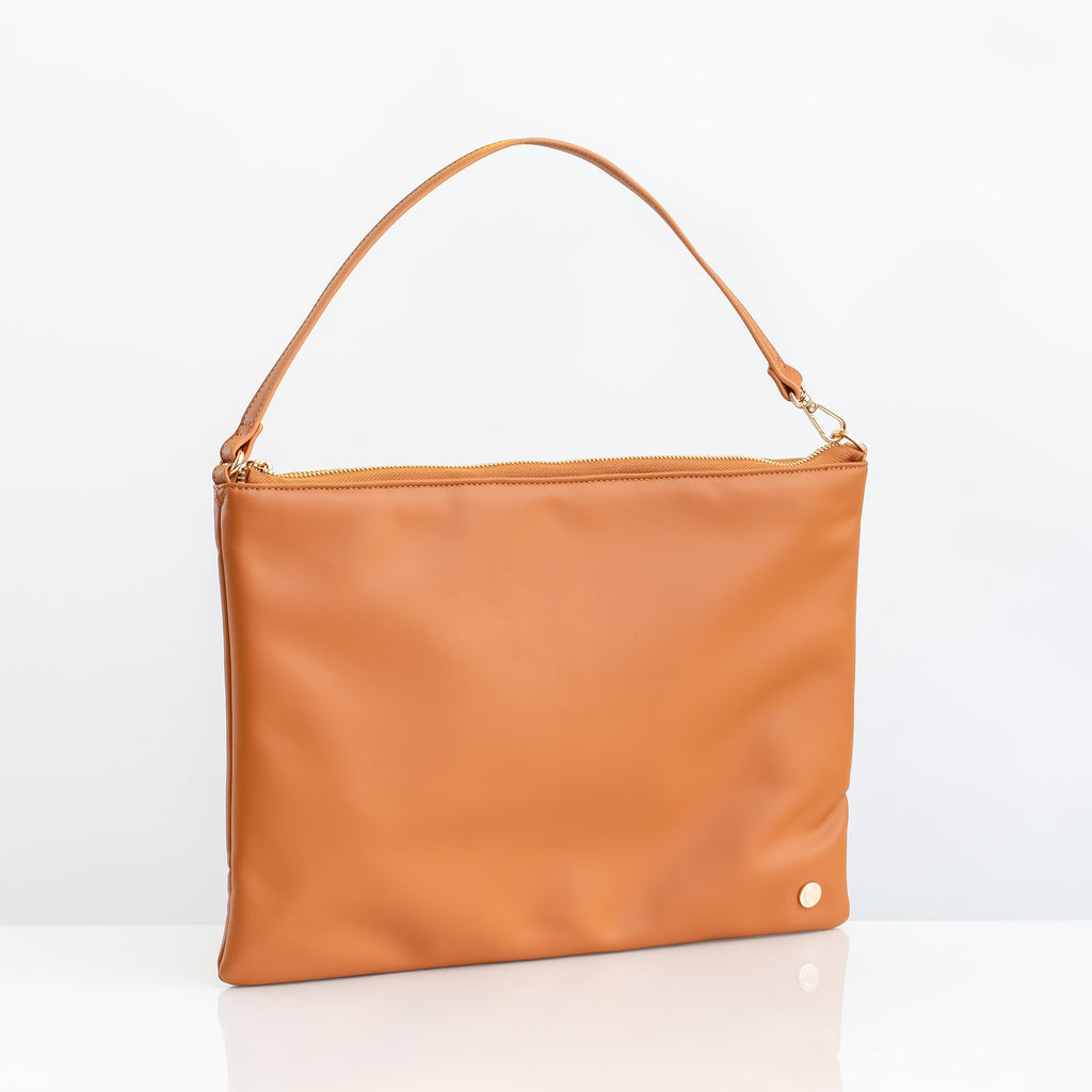 Laptop Tote Bag With Laptop Sleeve in Tan