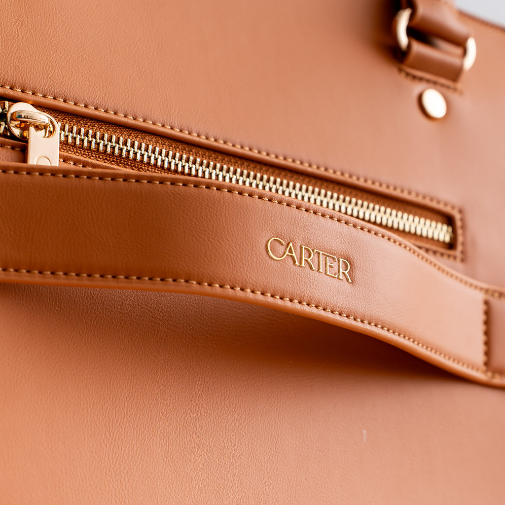 Laptop Tote Bag With Laptop Sleeve in Tan