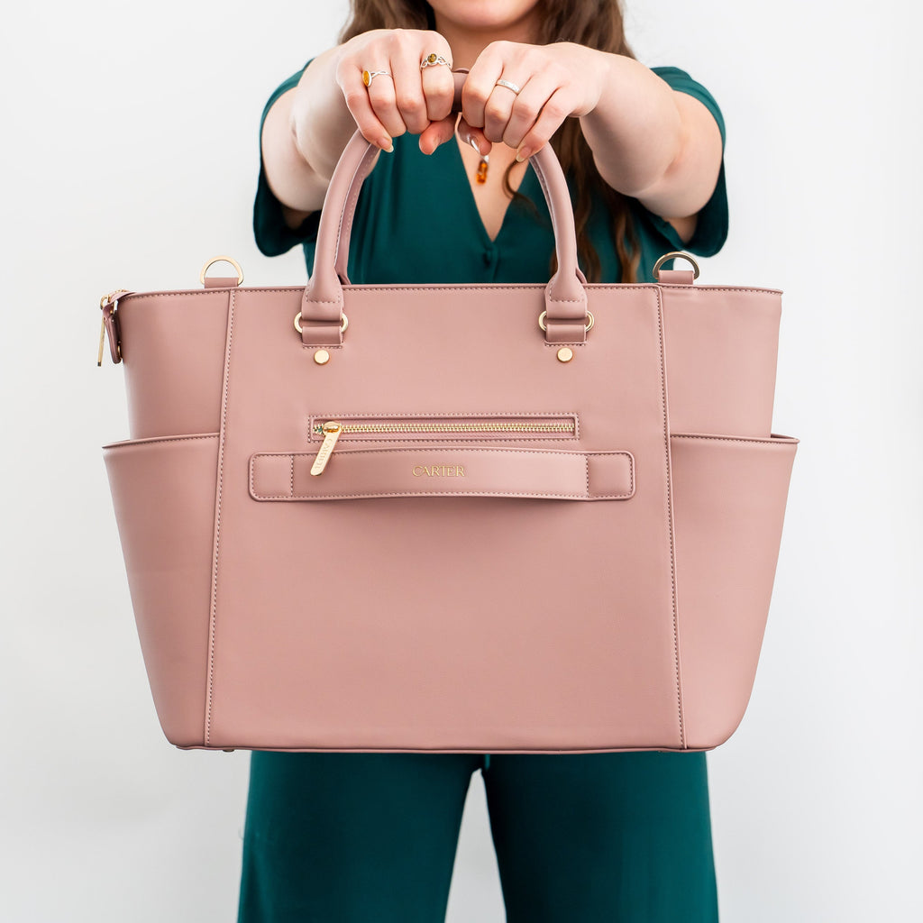 Laptop Tote Bag in Pink