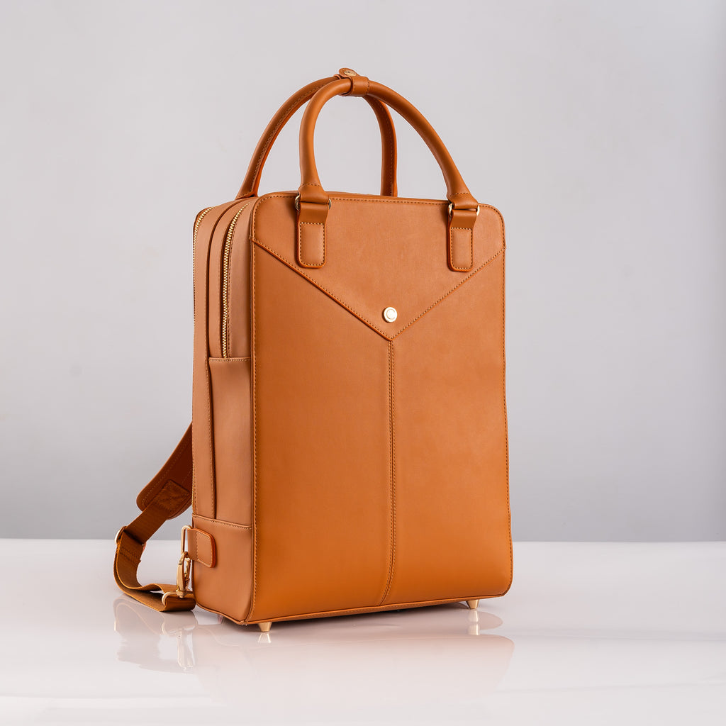 luxury tan laptop bag for women