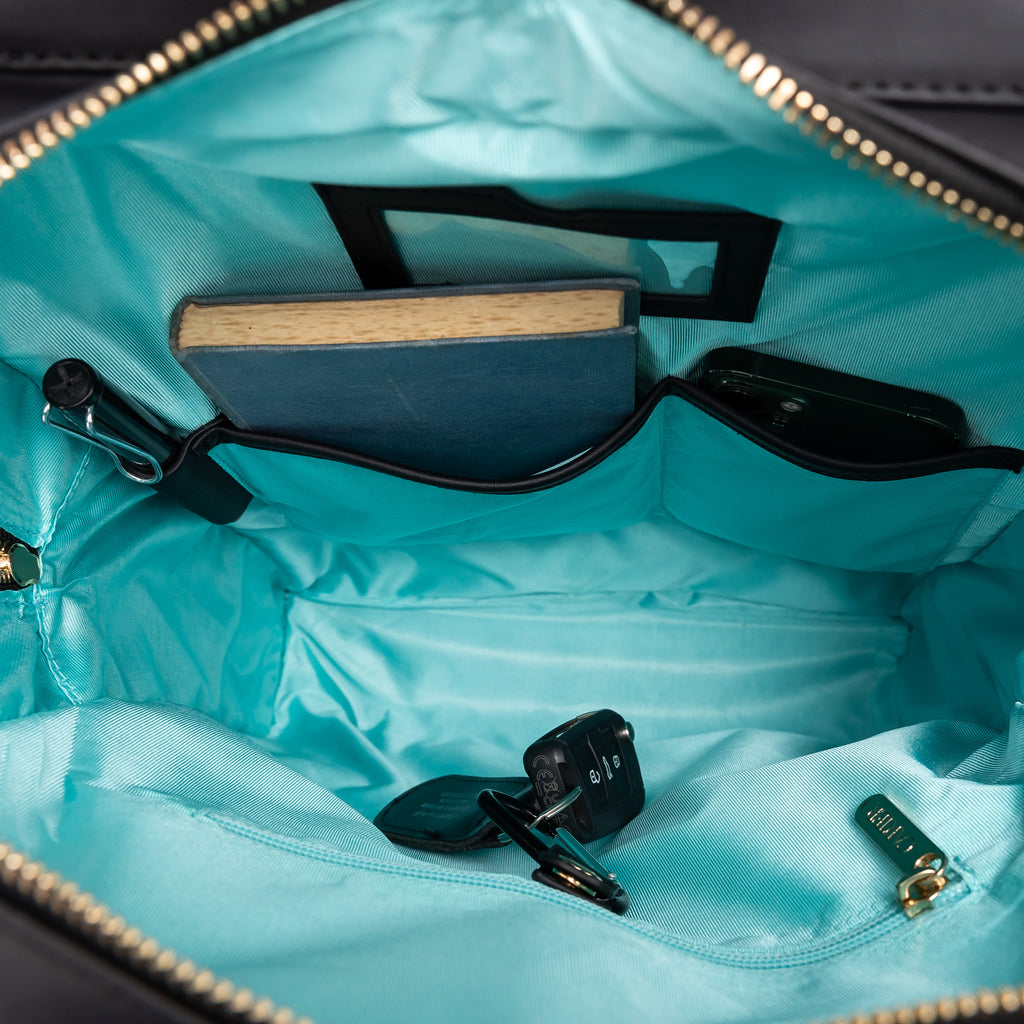 laptop bag interior with organiser panel