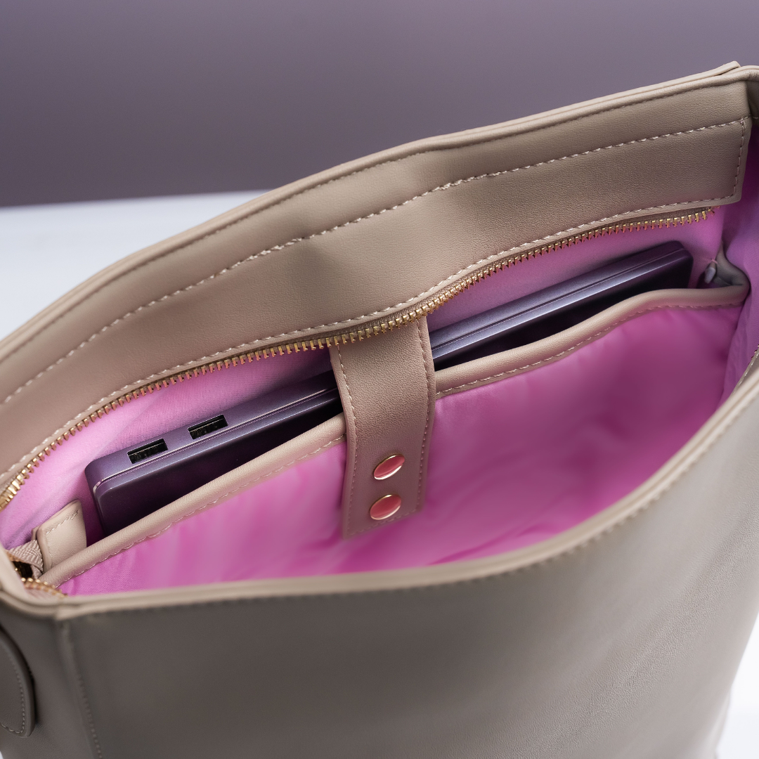 Ladies' Laptop Tote Bag in Fawn